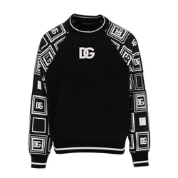 Áo Nỉ Sweater Nam Dolce & Gabbana  D&G Jersey Raglan Sweatshirt G9SY5TG7I6W Màu Đen Size 46