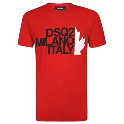 Áo Phông Nam Dsquared2 Milano Italy S74GD0730 Tshirt Màu Đỏ Size S