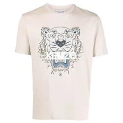 Áo Phông Nam Kenzo Tiger Classic TShirt 4YL08 Màu Be Nhạt Size S