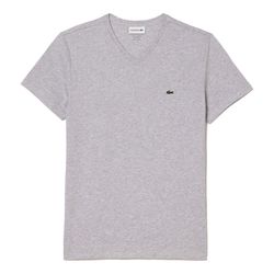 Áo Phông Nam Lacoste Men's V-Neck Pima Cotton Jersey T-Shirt TH671051CCA - PD04 Màu Xám Size M