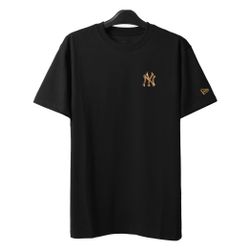 Áo Phông New Era NY Stripes Gold T-Shirt Màu Đen