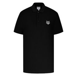 Áo Polo Nam Kenzo Black With Black Tiger Logo Embroidered PF755PO0014BA 99 Màu Đen