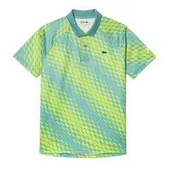 Áo Polo Nam Lacoste Tennis x Novak Djokovic Fan Version DH5174 ZLI Màu Vàng Xanh Size 4