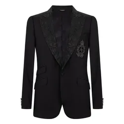 Áo Vest Nam Dolce & Gabbana D&G DNA Sicily Tuxedo Blazer Màu Đen Size 46
