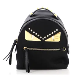 Balo Nữ Fendi Monster Backpack Studded Mini Black Màu Đen