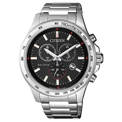 Đồng Hồ Nam Citizen Eco-Drive Chronograph AT2420-83E Màu Đen Bạc
