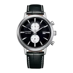 Đồng Hồ Nam Citizen Eco-Drive Chronograph CA7061-18E Màu Bạc Đen
