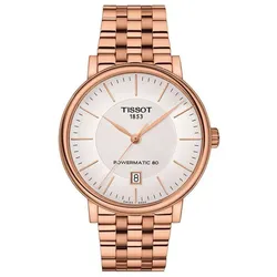 Đồng Hồ Nam Tissot Carson Premium Powermatic 80 T122.407.33.031.00 Màu Trắng - Vàng Hồng