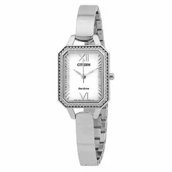 Đồng Hồ Nữ Citizen Eco-Driave EM0980-50A Màu Bạc Trắng