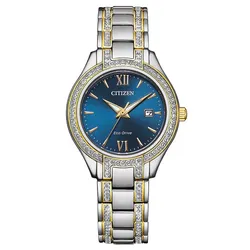 Đồng Hồ Nữ Citizen Eco-Drive FE1234-50L Màu Xanh Bạc
