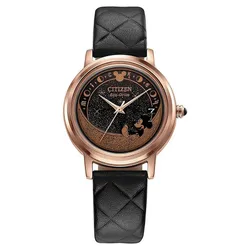 Đồng Hồ Nữ Citizen Eco-Drive FE6098-08W Màu Đen/ Vàng Hồng