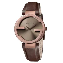Đồng Hồ Nữ Gucci Interlocking G Brown Women's Watch 37mm YA133309 Màu Nâu Xám