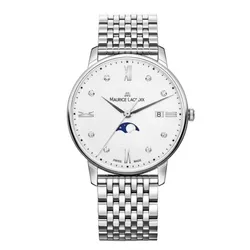 Đồng Hồ Nữ Maurice Lacroix Eliros Moonphase Ladies Quartz Watch EL1096-SS002-150-1 Màu Bạc