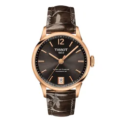 Đồng Hồ Nữ Tissot Chemin Des Tourelles Powermatic 80 T099.207.36.447.00 Màu Nâu Vàng Hồng