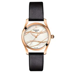 Đồng Hồ Nữ Tissot T-Wave White Mother Of Pearl Diamond Dial T112.210.36.111.00 Màu Đen Vàng