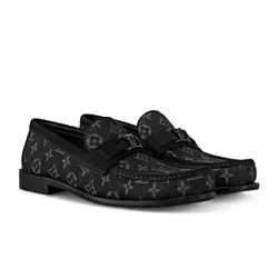 Giày Lười Nam Louis Vuitton LV Major Loafer 1AC5JT Màu Xám Đen