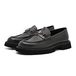 Giày Lười Nữ Pedro Icon Leather Loafers Dark Grey 66600012 Màu Đen Xám Size 38