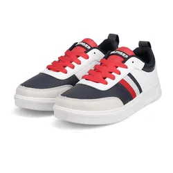Giày Thể Thao Tommy Hilfiger Logo Cayman TH100841 Shoes Màu Trắng - Xanh Size 38