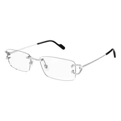 Kính Mắt Cận Nam Cartier Eyeglasses CT0344O 002 Màu Bạc