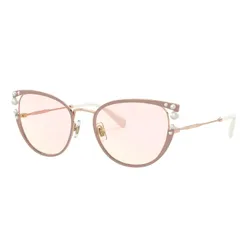 Kính Mát Nữ Miu Miu Sunglasses OMU 62VS YEP05F 55 Màu Hồng