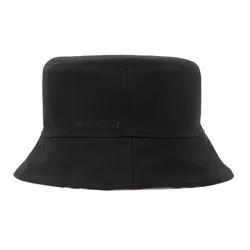 Mũ Burberry Reversible Icon Stripe Cotton Bucket Hat Màu Đen Size XS
