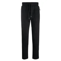 Quần Nỉ Nam Dolce & Gabbana D&G Multi-Logo Track Pants GW3EATFJ7C6 Màu Đen Size 46