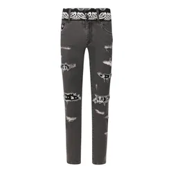 Quần Jean Dolce & Gabbana D&G Gray Wash Black Crown Denim GW99LZG8BX1S9001 Màu Đen Xám Size 44