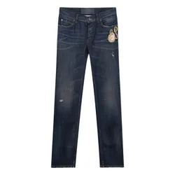 Quần Jean Nam Dolce & Gabbana D&G Blue With Logo Embroidered G6OLLZ G8T91 S9001 Màu Xanh Size 44