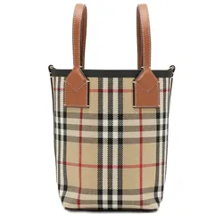 Túi Đeo Chéo Nữ Burberry Mini London Bag In Vintage Check Màu Nâu