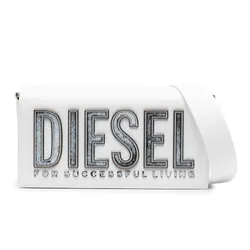 Túi Đeo Chéo Nữ Diesel Logo-Lettering Foldover Màu Trắng