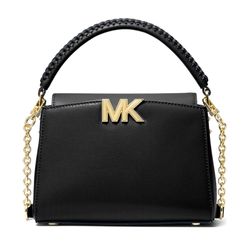 Túi Đeo Chéo Nữ Michael Kors MK Karlie Small Leather Crossbody Bag Màu Đen
