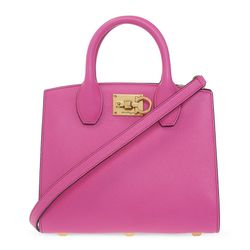 Túi Xách Tay Nữ Salvatore Ferragamo Pink Studio Box Handbag Màu Hồng