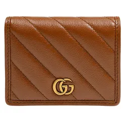 Ví Nữ Gucci Wallets GG Marmont 466492 0OLFT 2535 Card Holder Màu Nâu