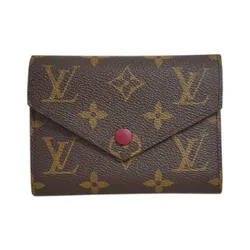 Ví Nữ Louis Vuitton LV Victorine Wallet Monogram Fuchsia Pink Màu Nâu