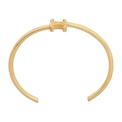 Vòng Đeo Tay Nữ Celine Triomphe Asymmetric Cuff In Brass With Gold Finish Màu Vàng