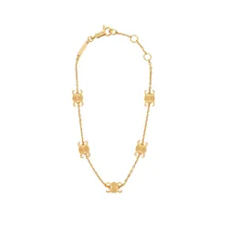 Vòng Đeo Tay Nữ Celine Triomphe Mini Triomphe Bracelet In Brass With Gold Finish Màu Vàng
