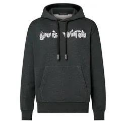 Áo Hoodie Louis Vuitton LV 1AF382 Printed Cotton Màu Xám Đậm