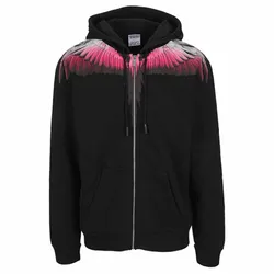 Áo Hoodie Nam Marcelo Burlon County Of Milan Wings Zipped CMBE001F21FLE0011032 Màu Đen