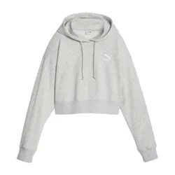 Áo Hoodie Puma Classics Women's Cropped Hoodie 621409_04 Màu Xám Nhạt