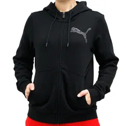 Áo Hoodie Nữ Puma Women's Tops Training  585189 Long Sleeve Sweatshirt Màu Đen Size M