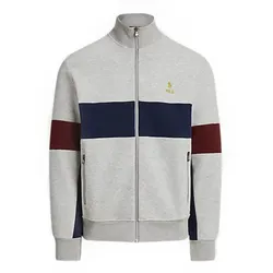 Áo Khoác Nam Ralph Lauren Double-Knit Track Jacket 1502006 Grey Màu Xám Size M