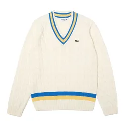 Áo Len Lacoste Classic Fit V Neck Sweater Màu Kem