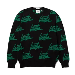 Áo Len Lacoste Twist Essentials Signature Knit Màu Xanh Đen