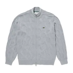 Áo Len Nam Lacoste Zip Up AH149 - CCA Màu Xám Nhạt Size 2