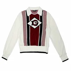 Áo Nỉ Nam Dolce & Gabbana D&G Logo Polo Sweatshirt Màu Trắng Đỏ