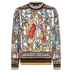 Áo Nỉ Nam Dolce & Gabbana D&G Napoleon Print G9OZ8THHMY0 Phối Màu Size 44