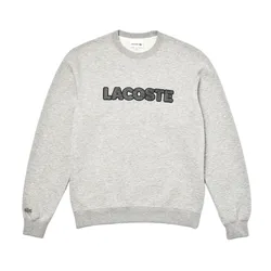 Áo Nỉ Sweater Nam Lacoste Crew Neck Flecked Fleece Màu Xám