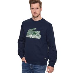 Áo Nỉ Sweater Nam Lacoste Round Neck Fleece Sweatshirt Màu Xanh Nav