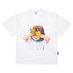 Áo Phông Acmé De La Vie ADLV Baby Face Colorful Hands Short Sleeve T-Shirt Màu Trắng Size 1