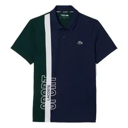 Áo Polo Nam Lacoste Men's Regular Fit Recycled Knit Tennis DH1092 51 N87 Màu Navy/Green Size 2